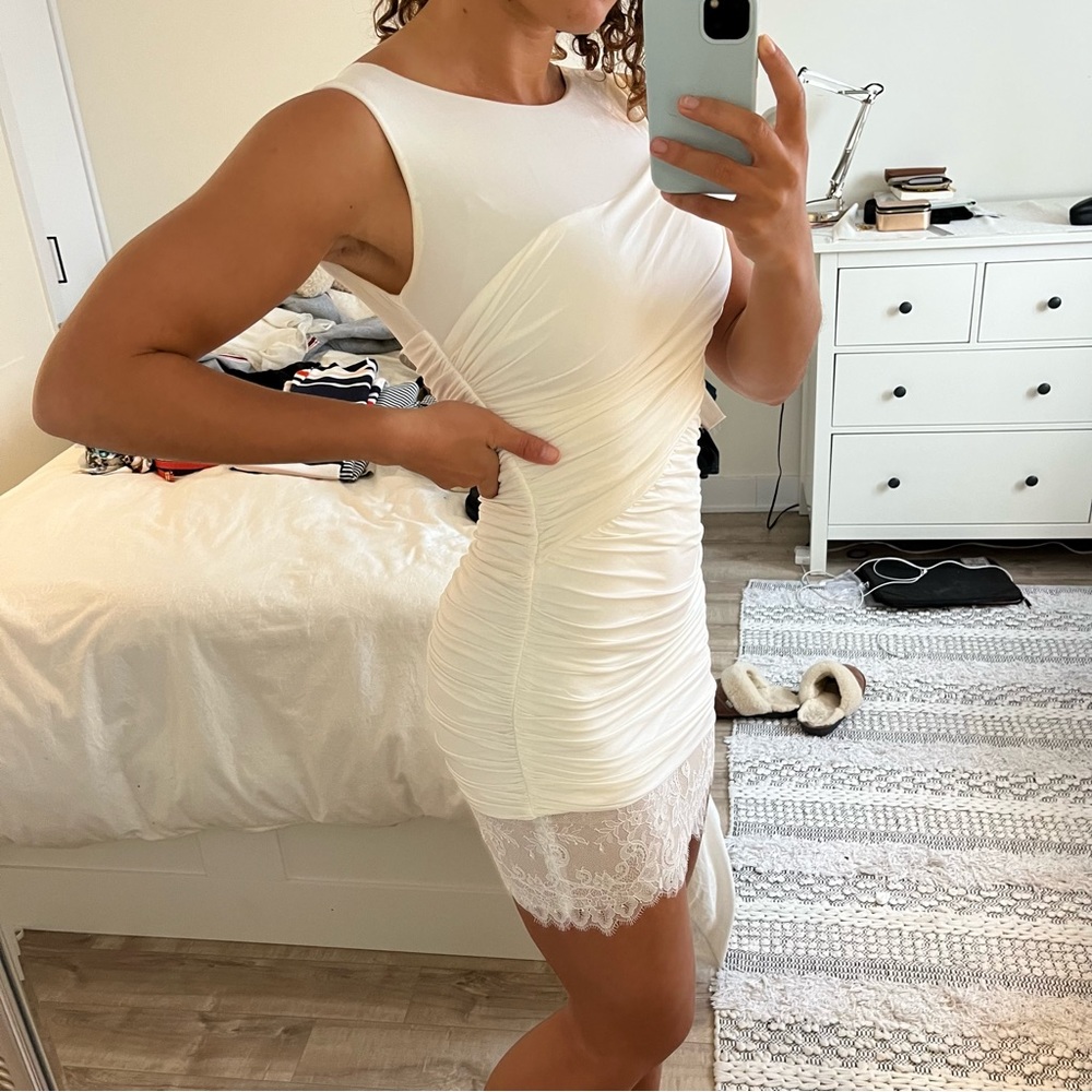 BCBGMaxazria white dress